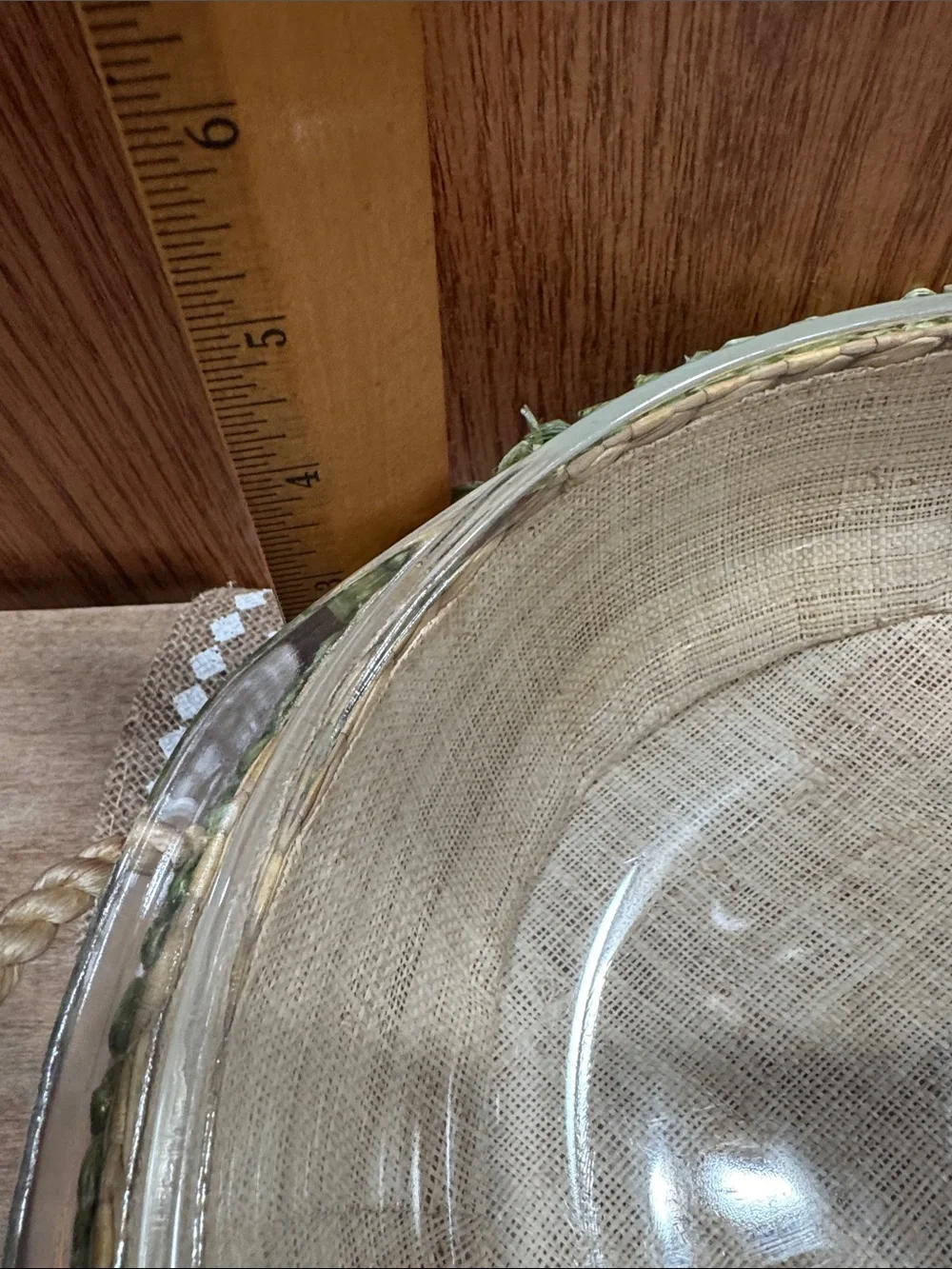 VTG Cottagecore Woven Basket Made in Philippines & Pyrex Glass Serving Bowl